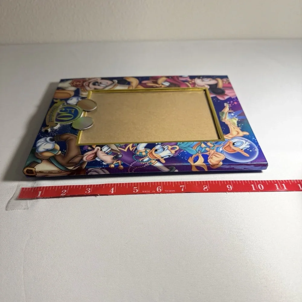 Disney 50th Anniversary 5x7 Photo Frame Mickey Mouse Minnie Pluto Daisy Goofy